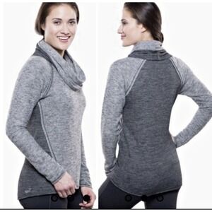 Kuhl Sweater Womens XS Nova Pullover Cowl Sweatshirt Outdoor Wool Gray Gorpcore